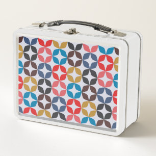 Retro Vintage Star Pattern Metal Lunch Box