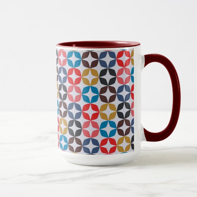 Retro Vintage Star Pattern Mug (Right)