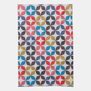 Retro Vintage Star Pattern Tea Towel