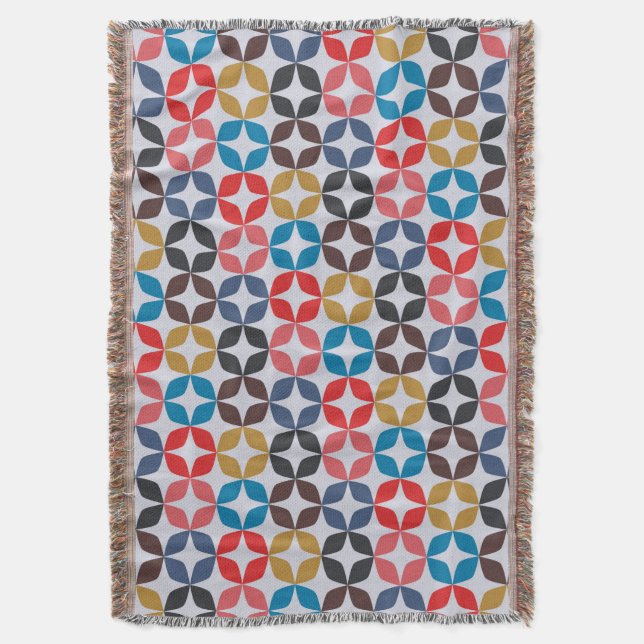 Retro Vintage Star Pattern Throw Blanket (Front Vertical)