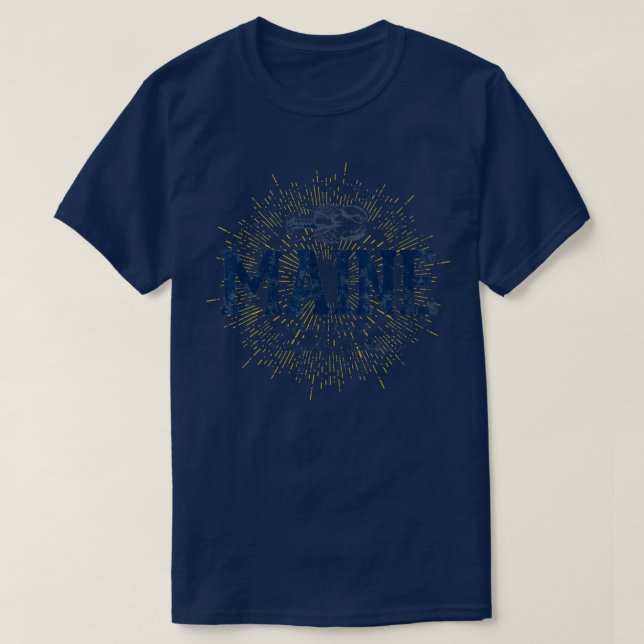 Retro Vintage State of Maine   1  T-Shirt (Design Front)