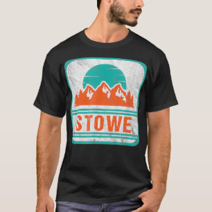 Retro Vintage Stowe Vermont USA Hiking Camping Gif T-Shirt