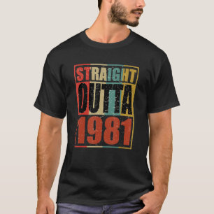 Retro Vintage Straight Outta 1981 41 Years Old 41s T-Shirt