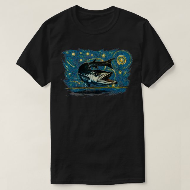Retro Vintage Style Barracuda  T-Shirt (Design Front)