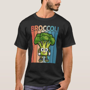 Retro Vintage Style Broccoli   Broccoli  Vegan T-Shirt