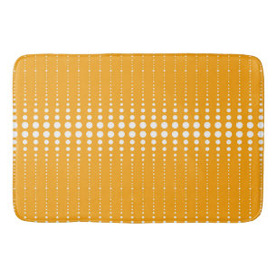 Retro vintage style circles geometric lines stripe bath mat