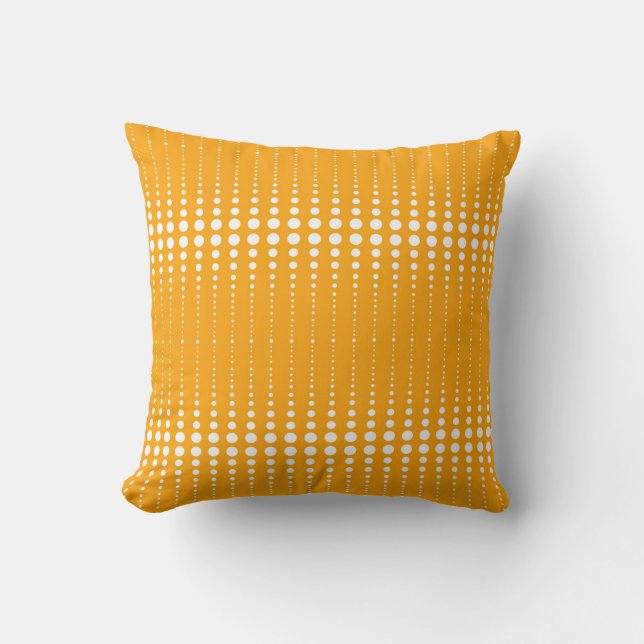 Retro vintage style circles geometric lines stripe cushion (Front)