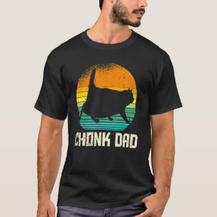Retro Vintage Style Fat Daddy Cat Meme Chonk Cat T-Shirt