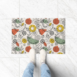 Retro Vintage Style Fruit Pattern Doormat