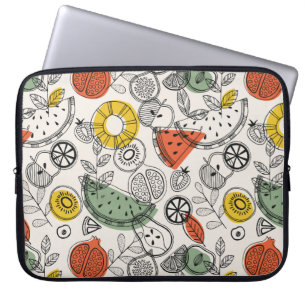 Retro Vintage Style Fruit Pattern Laptop Sleeve