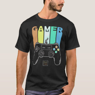 Retro Vintage Style Gamer Controller Graphic T-Shirt