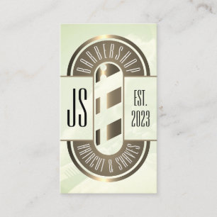 Retro vintage style giant gold logo  business card