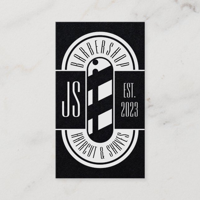 Retro vintage style giant logo  business card (Front)