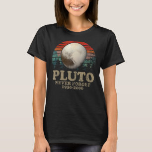 Retro Vintage Style Never Forget Pluto Nerdy Astro T-Shirt