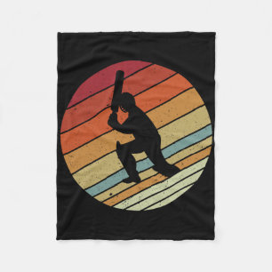 Retro Vintage Style Sports Cricket Gifts For Boys  Fleece Blanket