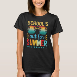 Retro Vintage Style Summer Sunglasses Schools Out  T-Shirt