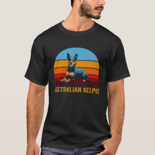 Retro Vintage Style Sunset Australian Kelpie T-Shirt