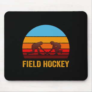 Retro Vintage Style Sunset Field Hockey Mouse Mat