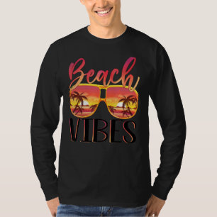 Retro Vintage Sunglasses Beach Vibes Summer Family T-Shirt