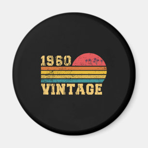 Retro Vintage Sunset 1960 Birthday    Magnet