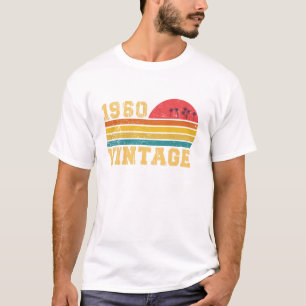 Retro Vintage Sunset 1960 Birthday    T-Shirt
