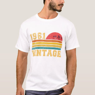 Retro Vintage Sunset 1961 Birthday T-Shirt
