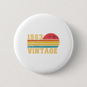Retro Vintage Sunset 1963 Birthday 6 Cm Round Badge