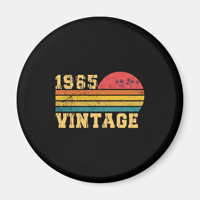 Retro Vintage Sunset 1965 Birthday Magnet (Front)