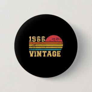 Retro Vintage Sunset 1966 Birthday 6 Cm Round Badge