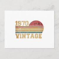 Retro Vintage Sunset 1970 Birthday