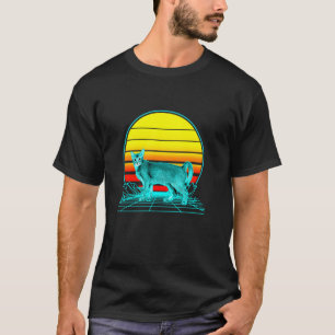 Retro Vintage Sunset Abyssinian Cat T-Shirt