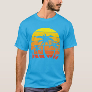 Retro Vintage Sunset And Palm Trees T-Shirt
