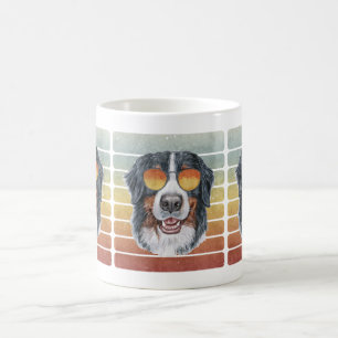 Retro Vintage Sunset Bernese Mountain Mum Dad Coffee Mug
