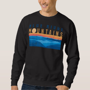 Retro Vintage Sunset Blue Ridge Mountains Usa Moun Sweatshirt