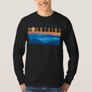 Retro Vintage Sunset Blue Ridge Mountains Usa Moun T-Shirt