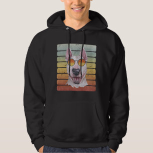 Retro Vintage Sunset Bull Terrier Mum Dad Hoodie