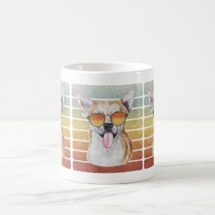 Retro Vintage Sunset Chihuahua Mum Dad Coffee Mug