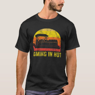 Retro Vintage Sunset Comin In Hot Boat Party Lake T-Shirt