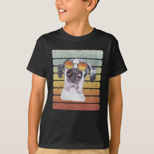 Retro Vintage Sunset Great Dane Mum Dad T-Shirt