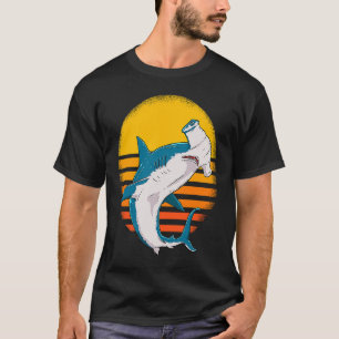 Retro Vintage Sunset Hammerhead Sharks T-Shirt