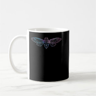 Retro Vintage Sunset Insect Colourful Cicada Coffee Mug
