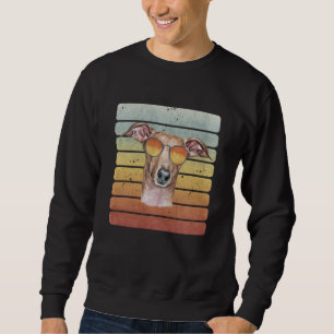 Retro Vintage Sunset Italian Greyhound Mum Dad Sweatshirt