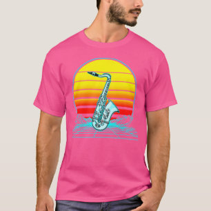 Retro Vintage Sunset Jazz Saxophone T-Shirt