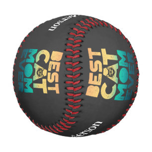 Retro Vintage Sunset Mothers Day Best Cat Mum Ever Baseball