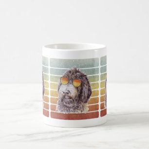 Retro Vintage Sunset Newfypoo Mum Dad Coffee Mug