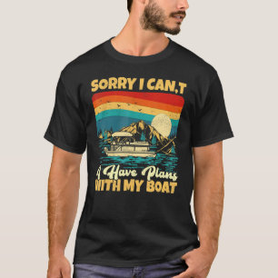 Retro Vintage Sunset Sorry I Can't I Have Plans Wi T-Shirt