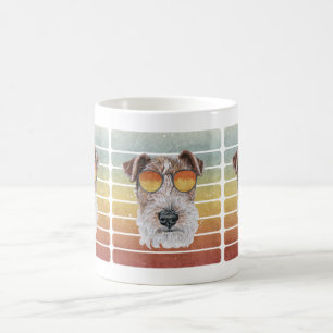 Retro Vintage Sunset Wire Fox Terrier Mum Dad Coffee Mug