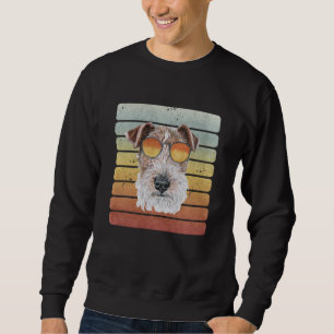 Retro Vintage Sunset Wire Fox Terrier Mum Dad Sweatshirt