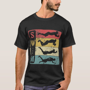 Retro Vintage Swimmer Swimming T-Shirt