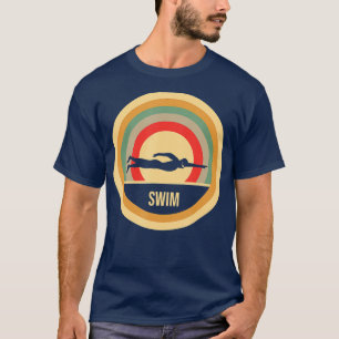 Retro Vintage Swimming Gift For Swimmers   1  T-Shirt
